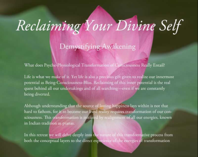 Reclaiming Your Divine Self, September 5th 4:00PM, 2014