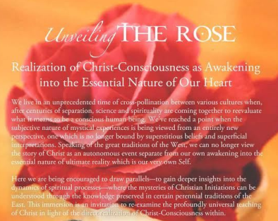 Unveiling The Rose, November 19th 4:00PM, 2014