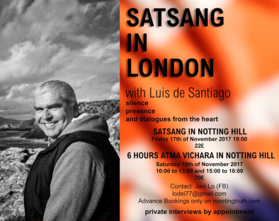 SATSANG IN NOTTING HILL, LONDON, November 17th 7:00PM, 2017