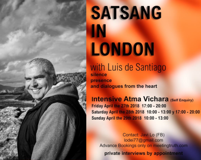 THREE-HOUR INTRODUCTION TO ATMA VICHARA IN NOTTING HILL, LONDON, April 27th 5:00PM, 2018