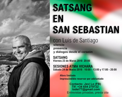  SATSANG IN SAN SEBASTIAN, SPAIN, March 23rd 8:00PM, 2018