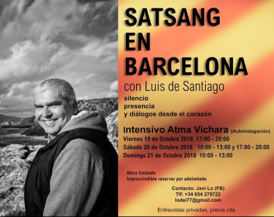 TWELVE-HOUR INTENSIVE ATMA VICHARA IN BARCELONA, SPAIN, October 19th 5:00PM, 2018