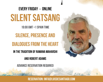 SATSANG ONLINE WITH LUIS DE SANTIAGO, April 23rd 7:00PM, 2021