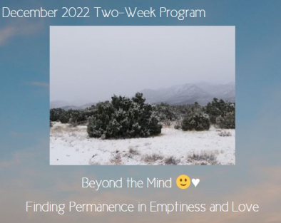 Beyond the Mind | Finding Permanence in Emptiness and Love, December 4th 10:00AM, 2022